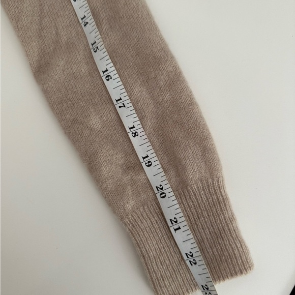 Tory Burch Womens XXS Beige Multicolor Chevron Fringe Knit Wool Cashmere Sweater - Picture 8 of 10